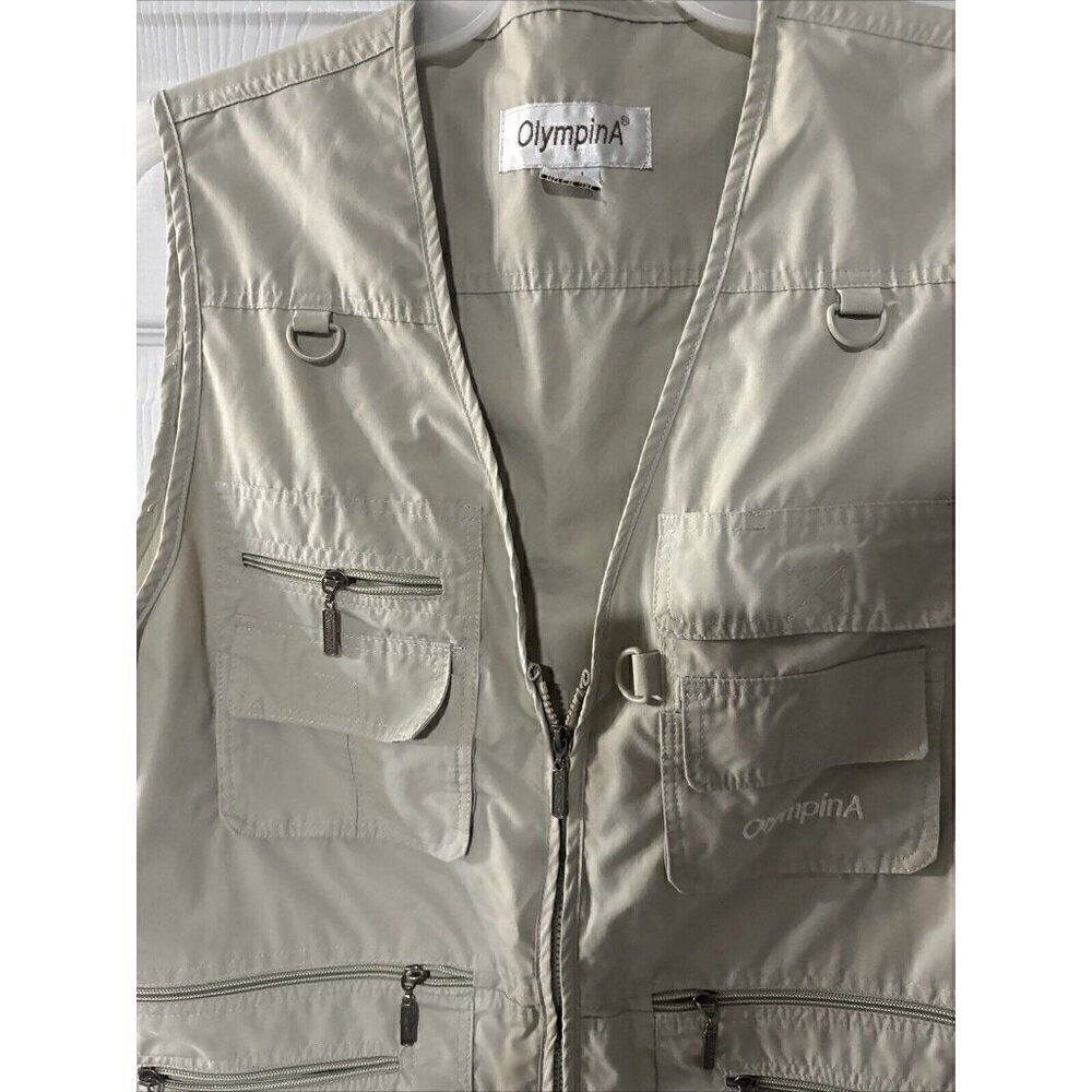 OLYMPIANA Men's Utility Fishing Hunting Safari Vest Large - Picture 4 of 6